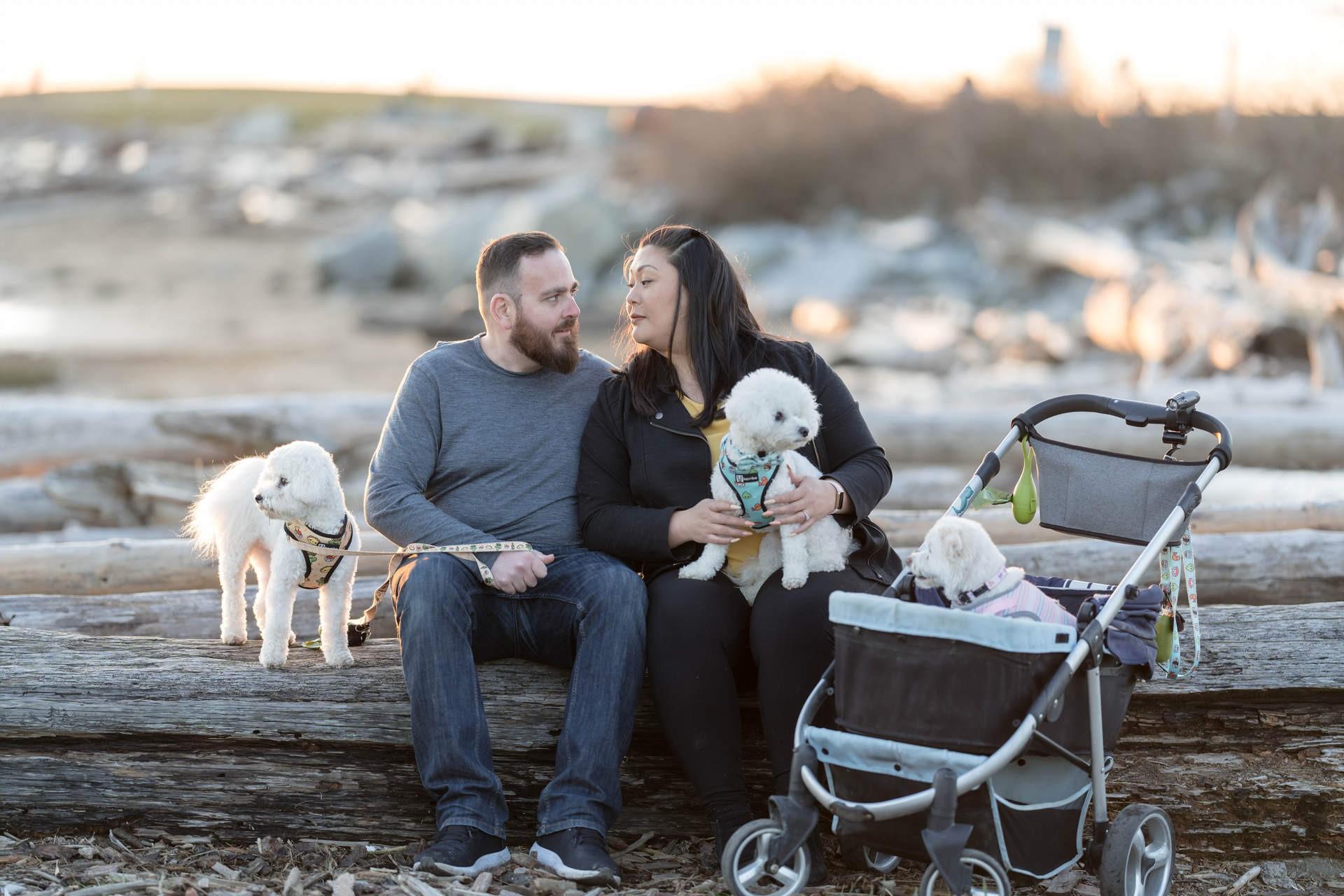 Richmond Engagement photoshoot at Garry Point Park with Celia & Leland