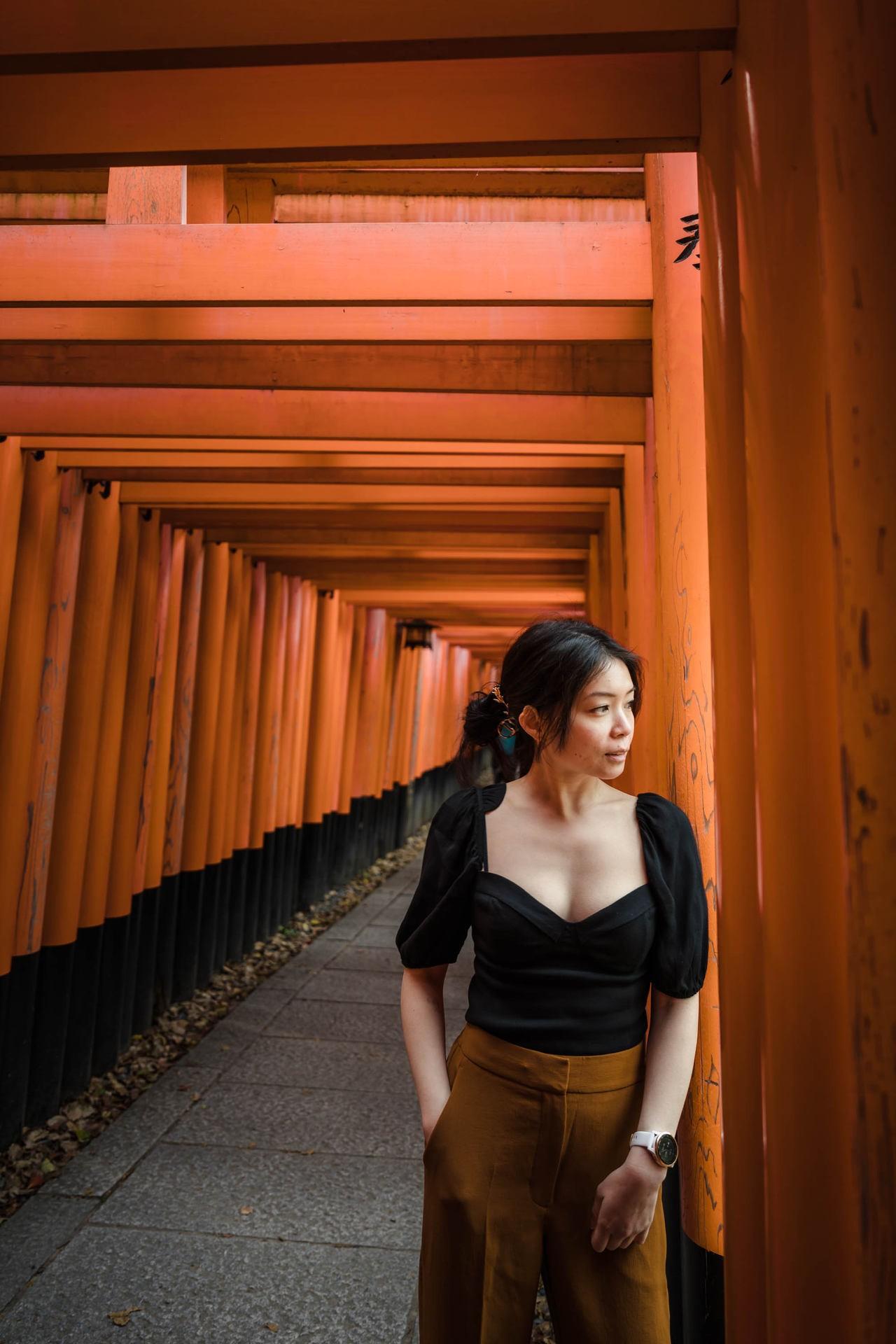 Fushimi Inari Shrine in Japan exploring the beauty of Kyoto Photoshoot