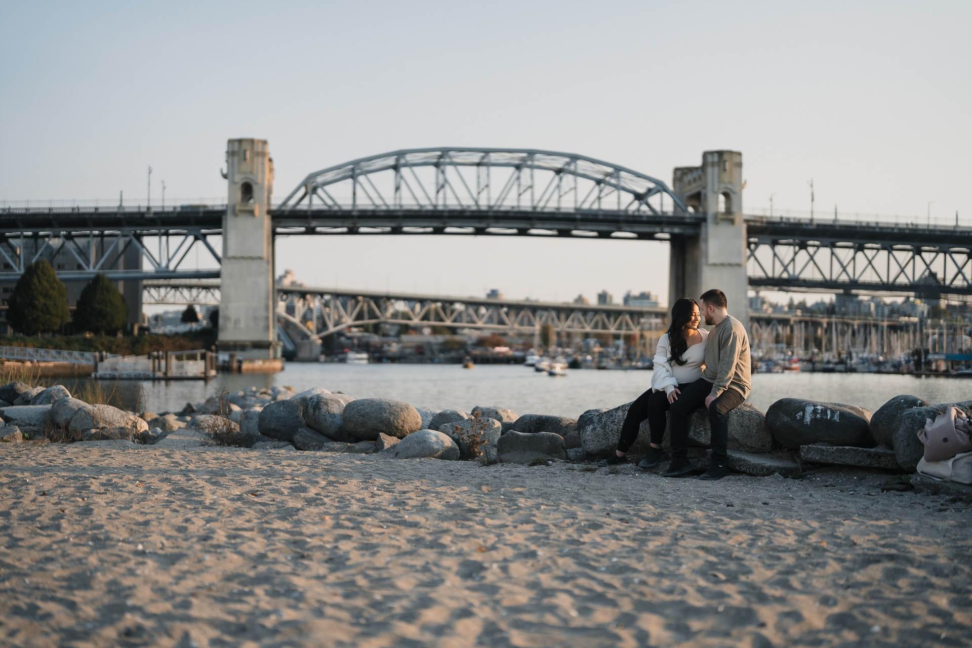 Vancouver Prenatal Photoshoot at Sunset Beach with Jett & Chris
