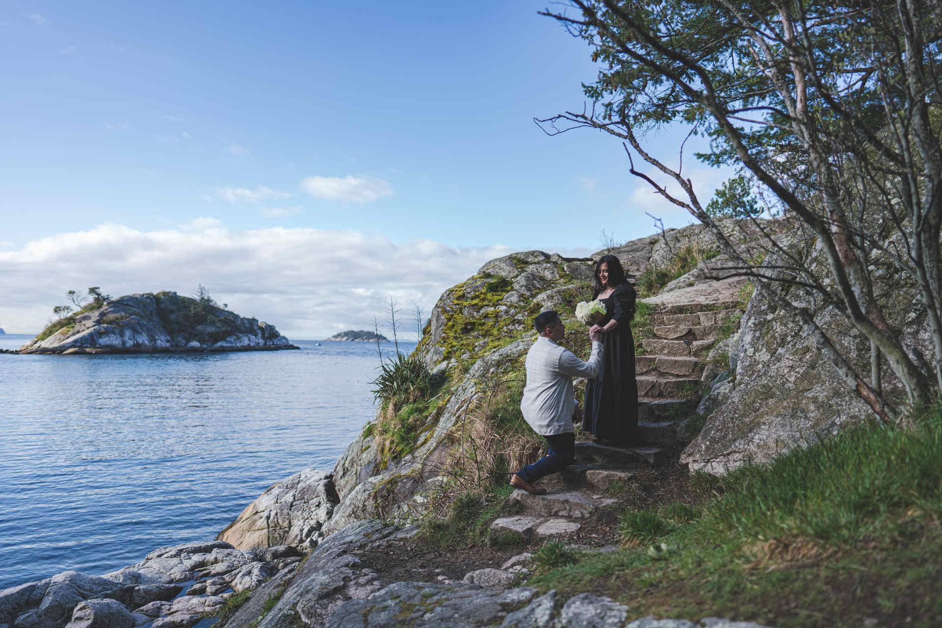 North Vancouver Engagement Photoshoot at Whytecliff Park with Rose & Hoang