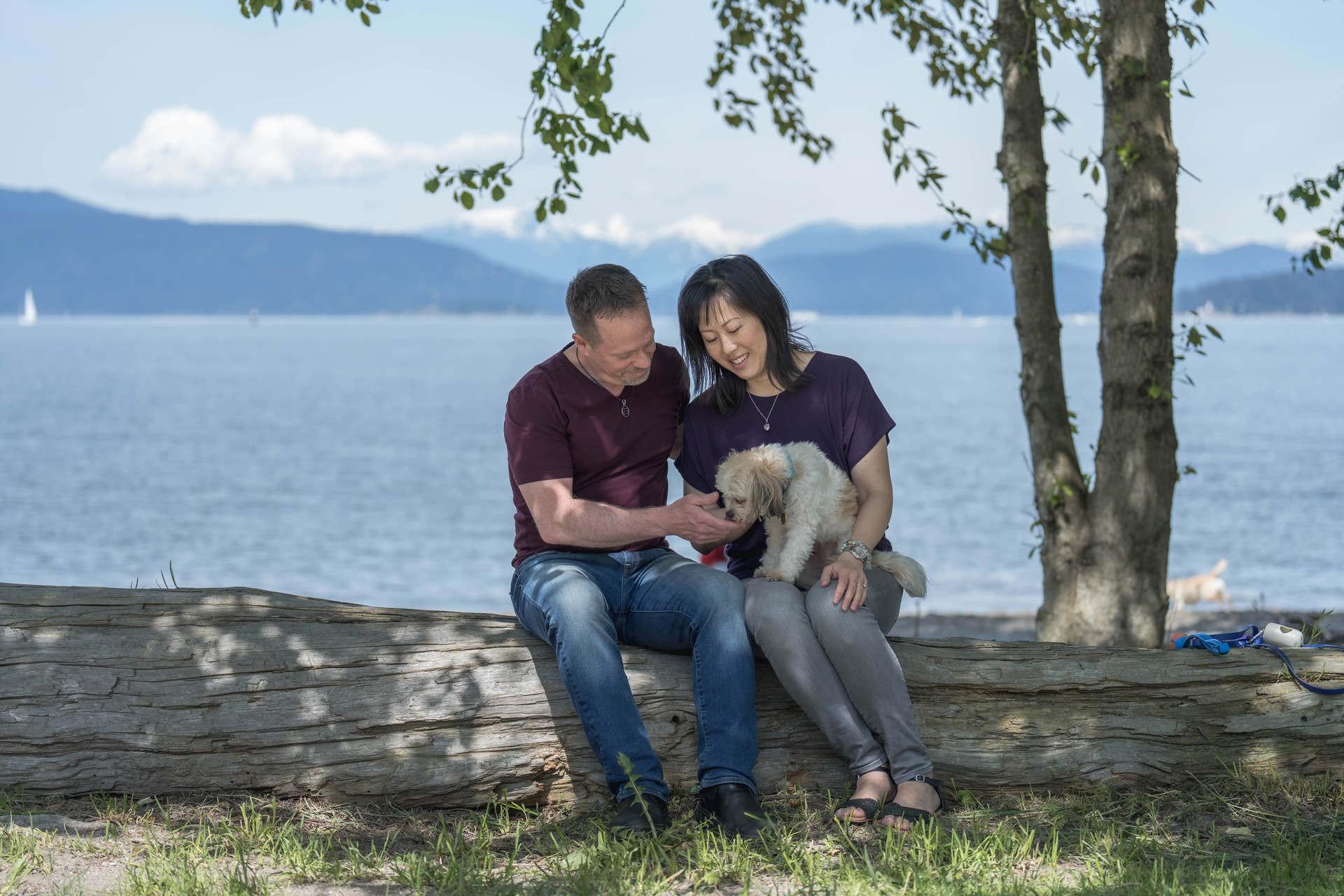 Vancouver Engagement Photoshoot at Spanish Banks with Sonia & Rick